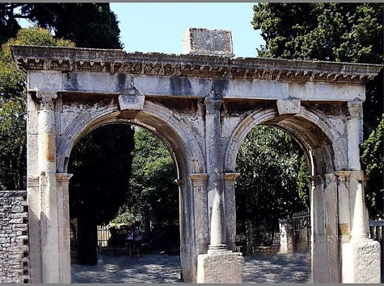 Twin Gates Of Pula Remnant Of Pula's Ancient History.